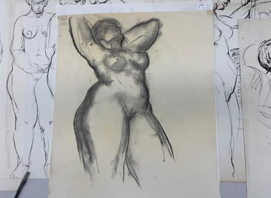 (on 10) ERNEST MORENON FEMALE NUDE SKETCHES