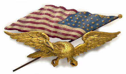 GEORGE STAPF CARVED AND POLYCHROME AMERICAN  EAGLE