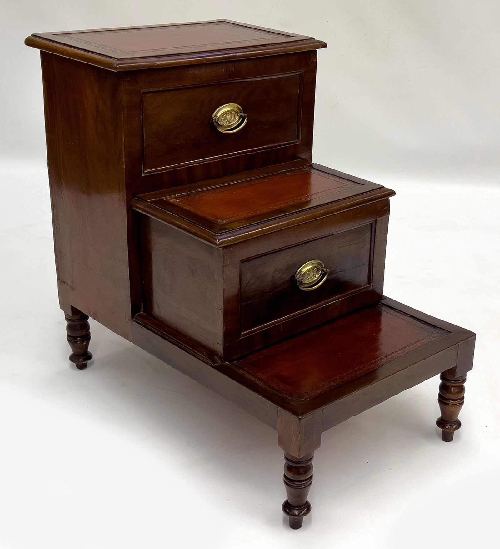 ENGLISH WILLIAM IV MAHOGANY LIBRARY STEPS (1 of 2)