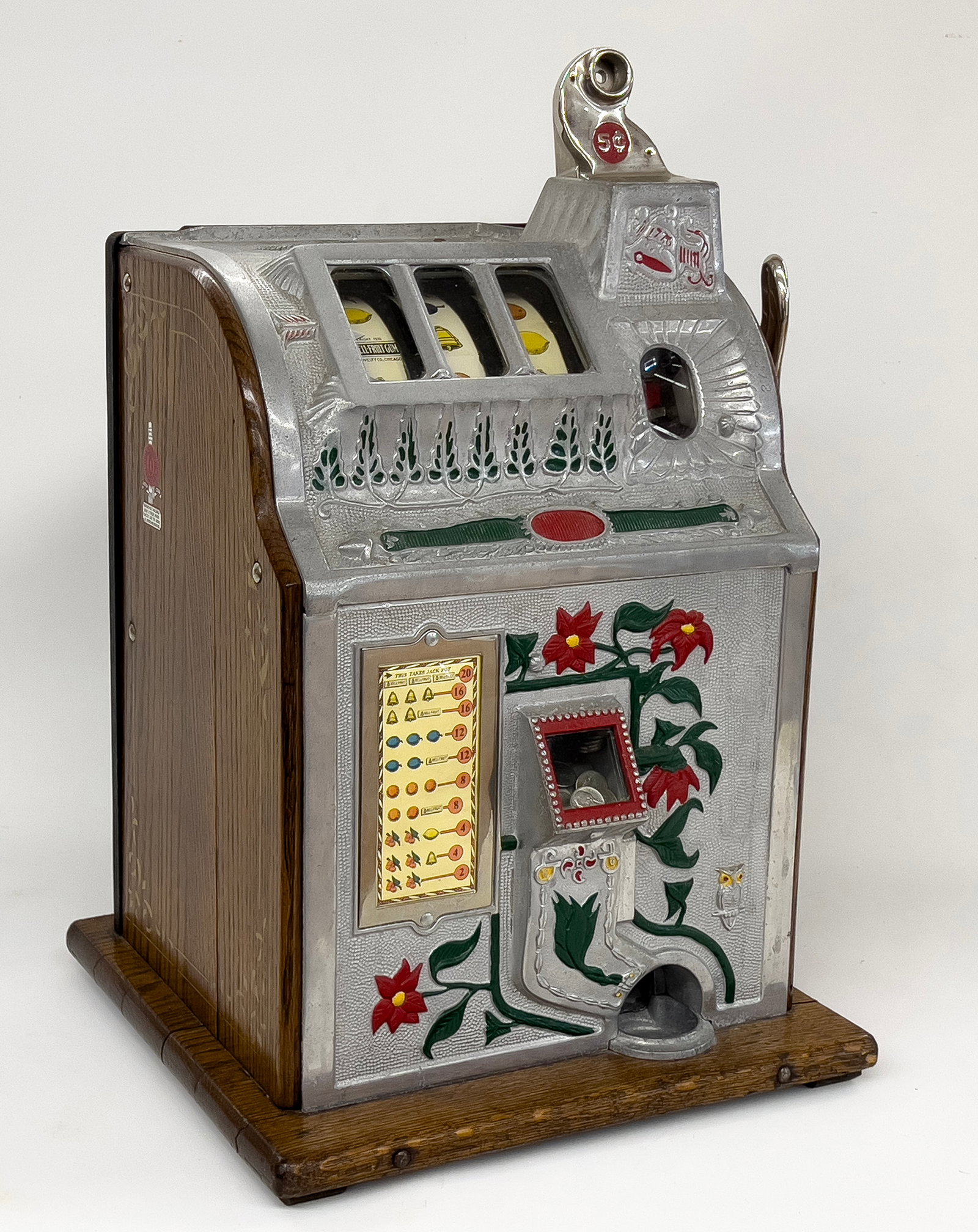 MILLS NOVELTY CO. NICKEL SLOT MACHINE (1 of 5)