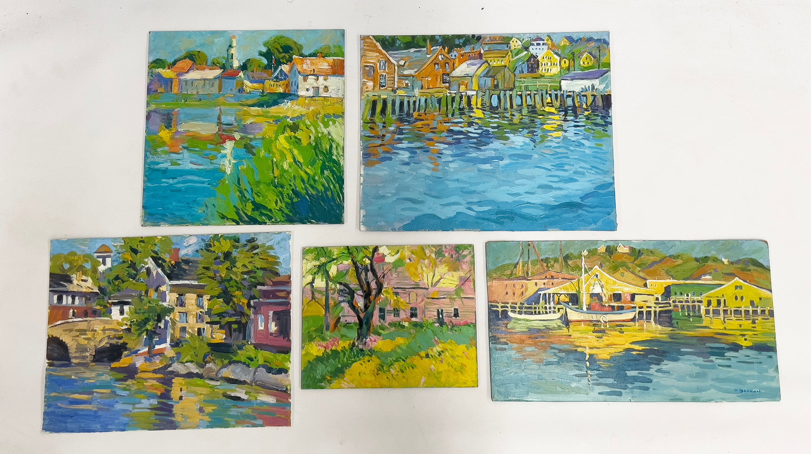 (on 5) ROGER BARRON (American/Boston/Rockport, 1938-2017) OIL PAINTINGS (1 of 1)
