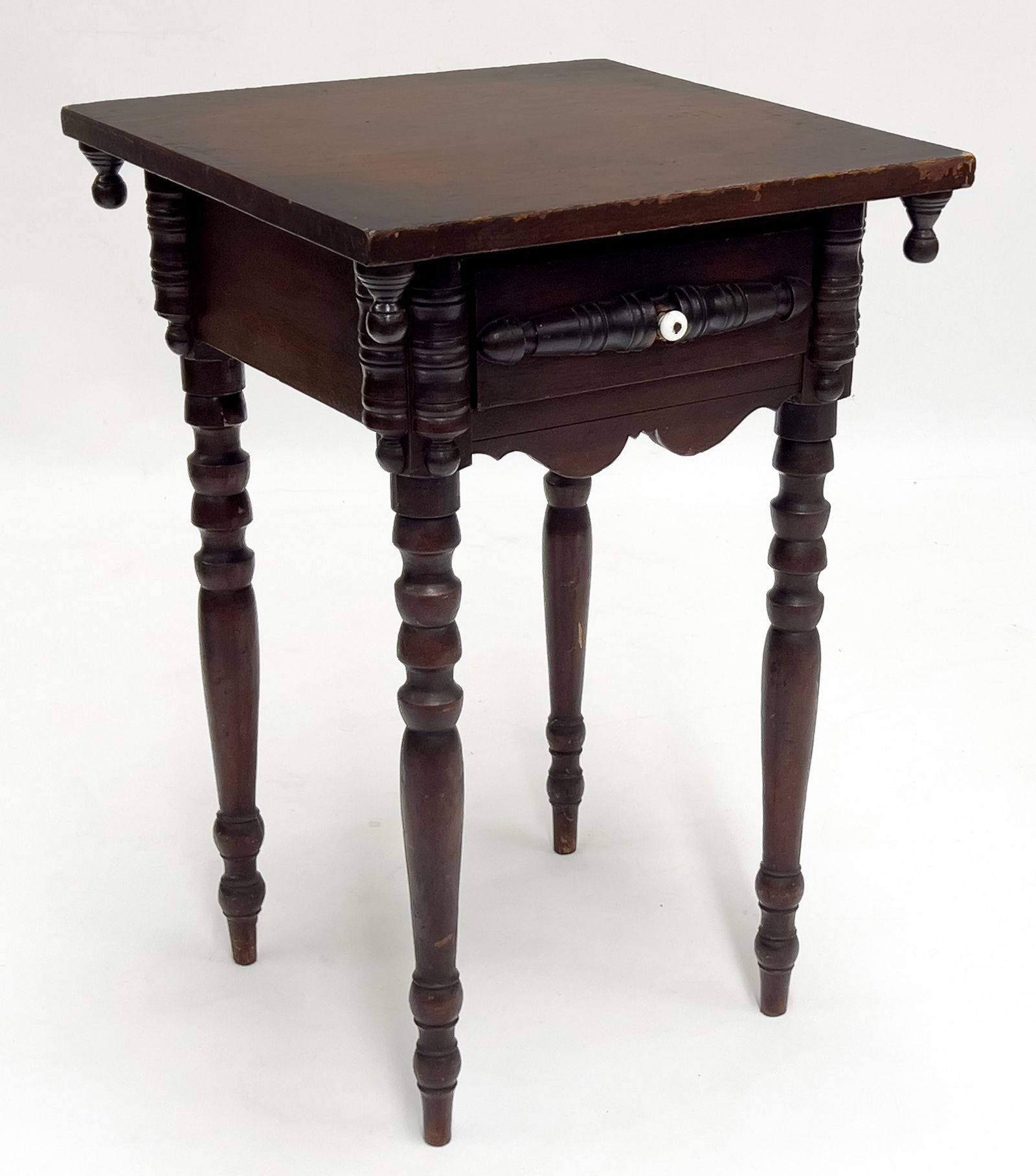 UNUSUAL OHIO CHERRY ONE-DRAWER STAND (1 of 1)