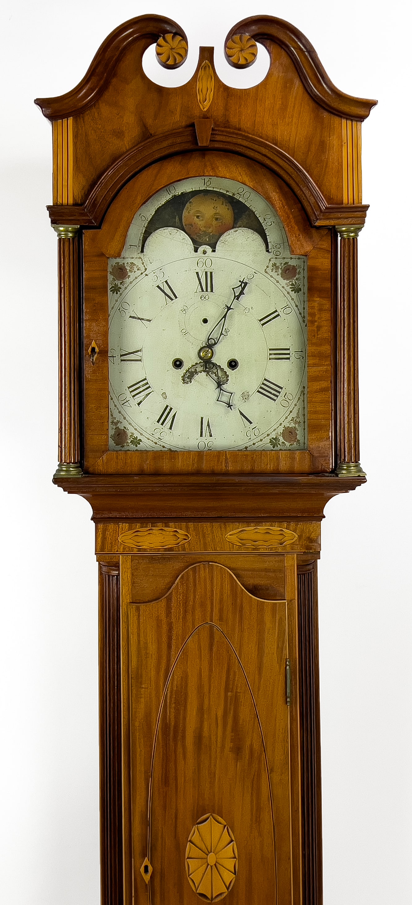 18TH C. INLAID MAHOGANY NEW JERSEY TALL CLOCK (1 of 4)