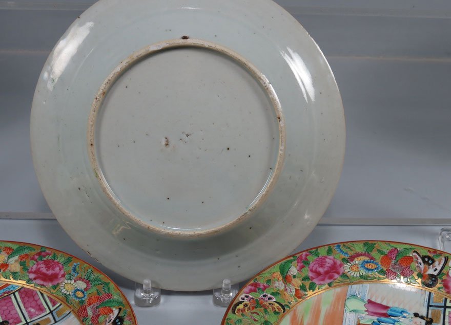 (on 6) CHINESE EXPORT PORCELAIN MANDARIN PLATES - 2