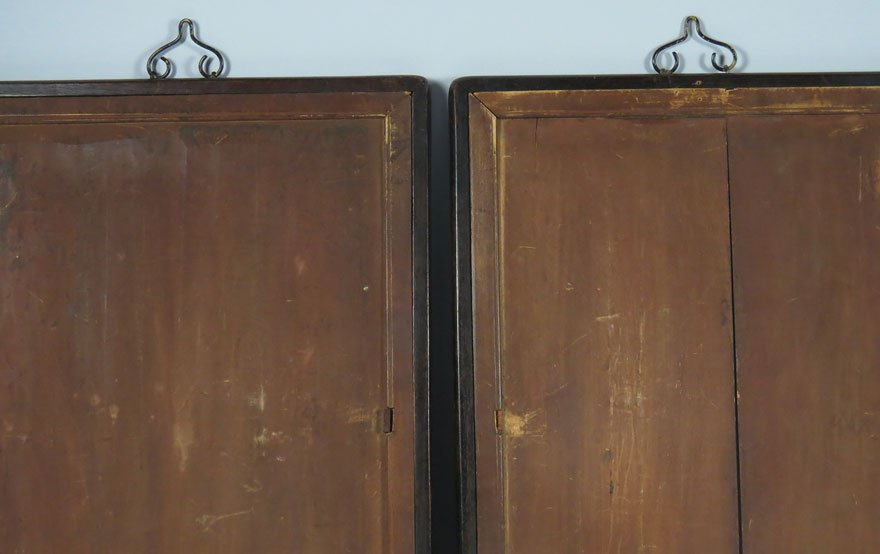 PAIR OF CHINESE EXPORT REVERSE PAINTINGS ON GLASS - 4