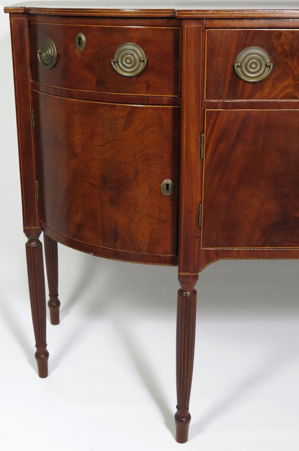 MASSACHUSETTS SHERATON INLAID MAHOGANY SIDEBOARD - 2