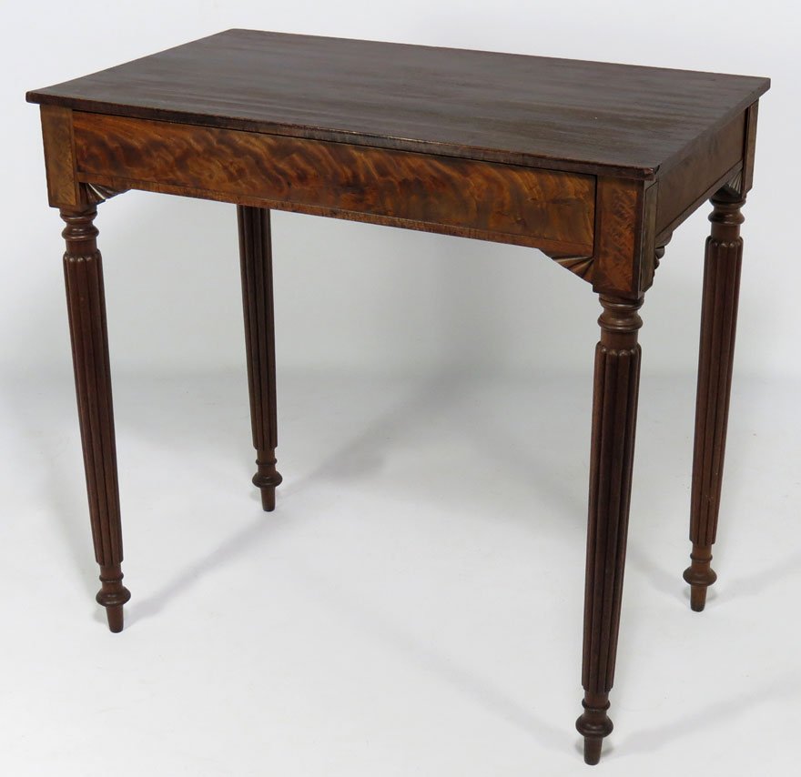 UNUSUAL BOSTON MAHOGANY WRITING TABLE