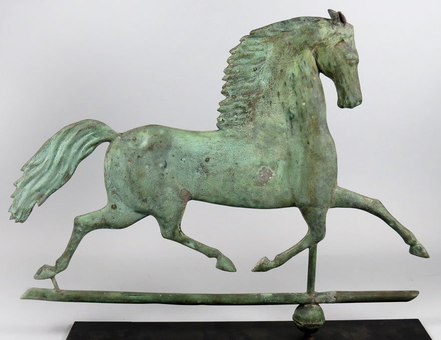 ‘BLACKHAWK’ RUNNING HORSE COPPER WEATHERVANE