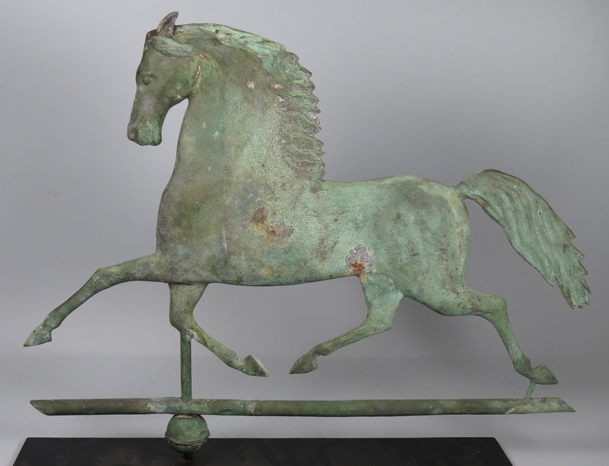 ‘BLACKHAWK’ RUNNING HORSE COPPER WEATHERVANE - 3