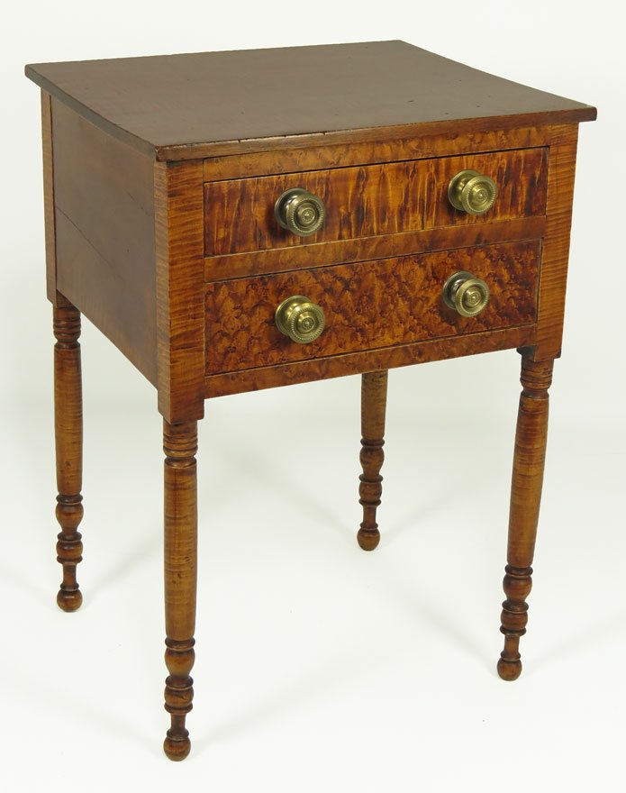 SHERATON TIGER MAPLE WORK TABLE