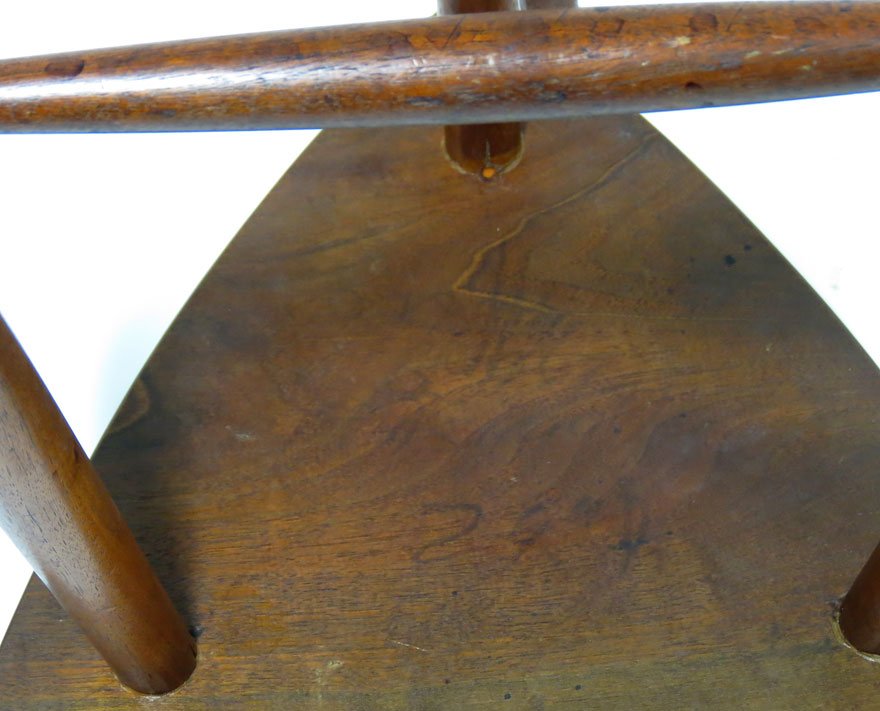 PAIR OF PERSIAN WALNUT HIGH-BOY STOOLS, NAKASHIMA - 2