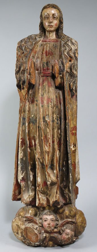 ITALIAN CARVED AND POLYCHROMED SANTOS