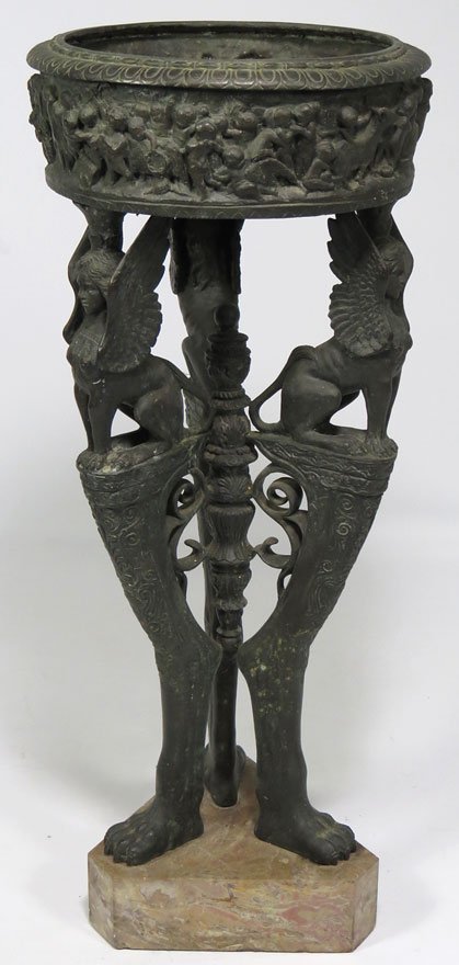 ITALIAN BRONZE POMPEII-FORM PLANTER