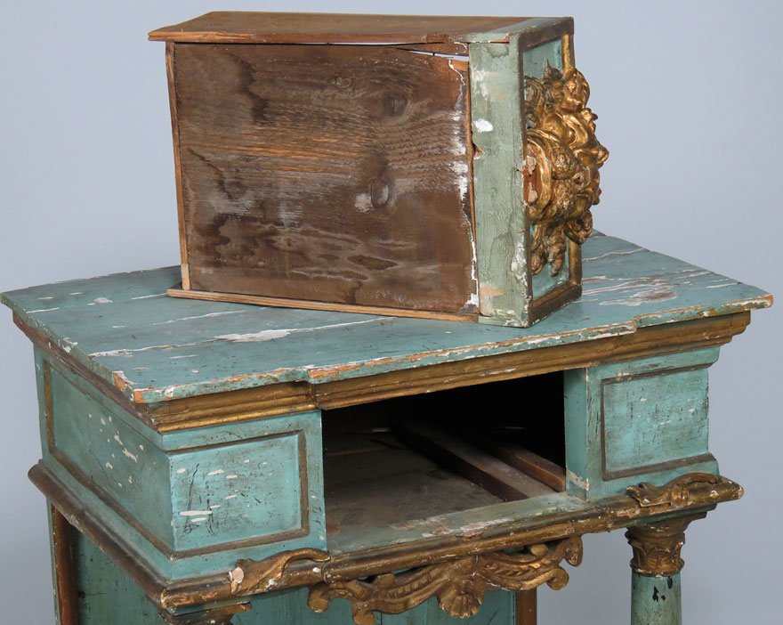 VENETIAN NEOCLASSICAL PAINTED AND GILDED SIDE TABLE - 3