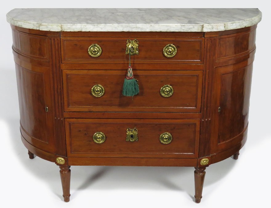 FRENCH NEOCLASSICAL MAHOGANY AND FRUITWOOD SERVER