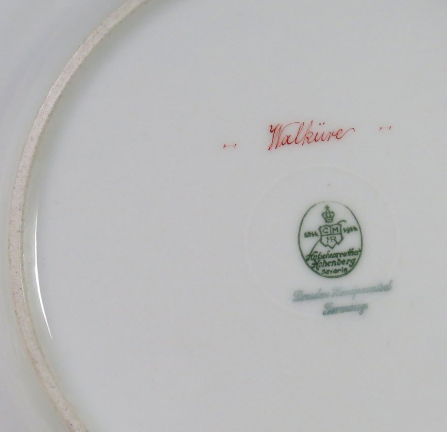SET OF (12) DRESDEN DINNER PLATES, WAGNER - 3