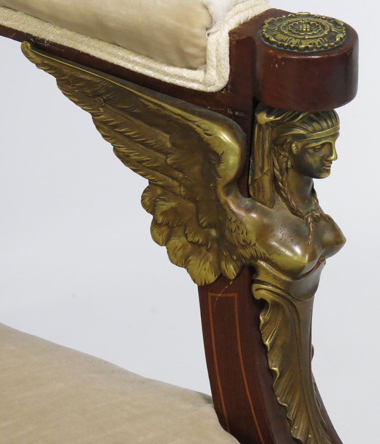 FRENCH EMPIRE-STYLE, ORMOLU-MOUNTED ARMCHAIR - 4
