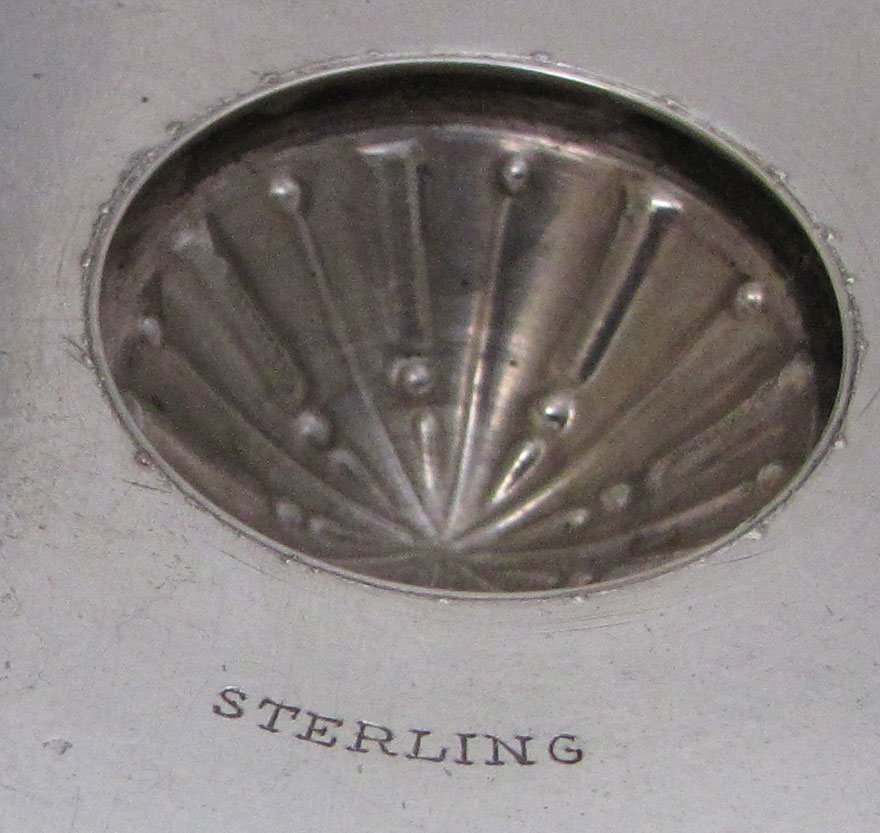 EGYPTIAN-REVIVAL STERLING SILVER FOOTED COMPOTE - 6