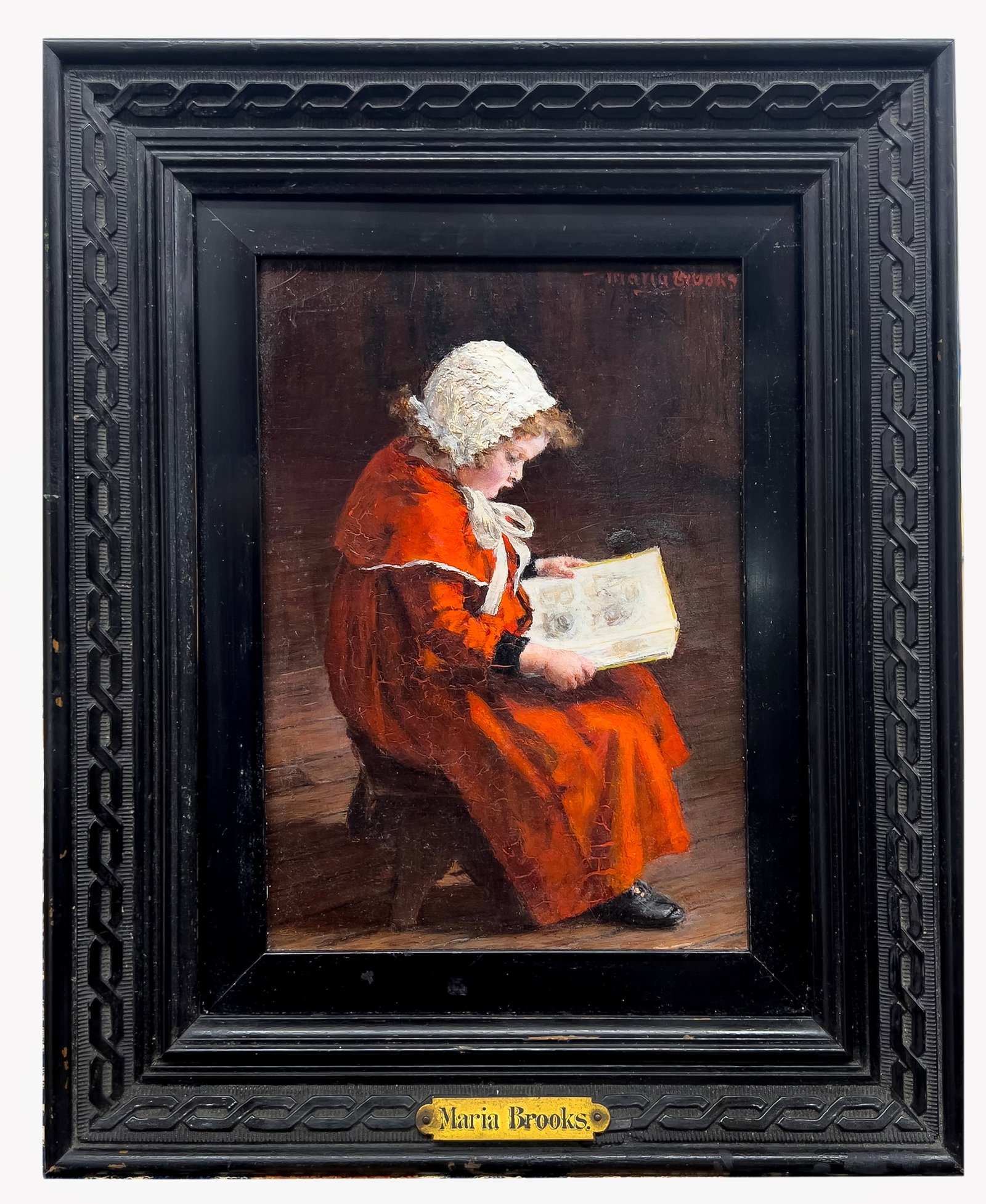 MARIA MATILDA BROOKS (British born/New York, 1837-1913) OIL PAINTING (1 of 1)