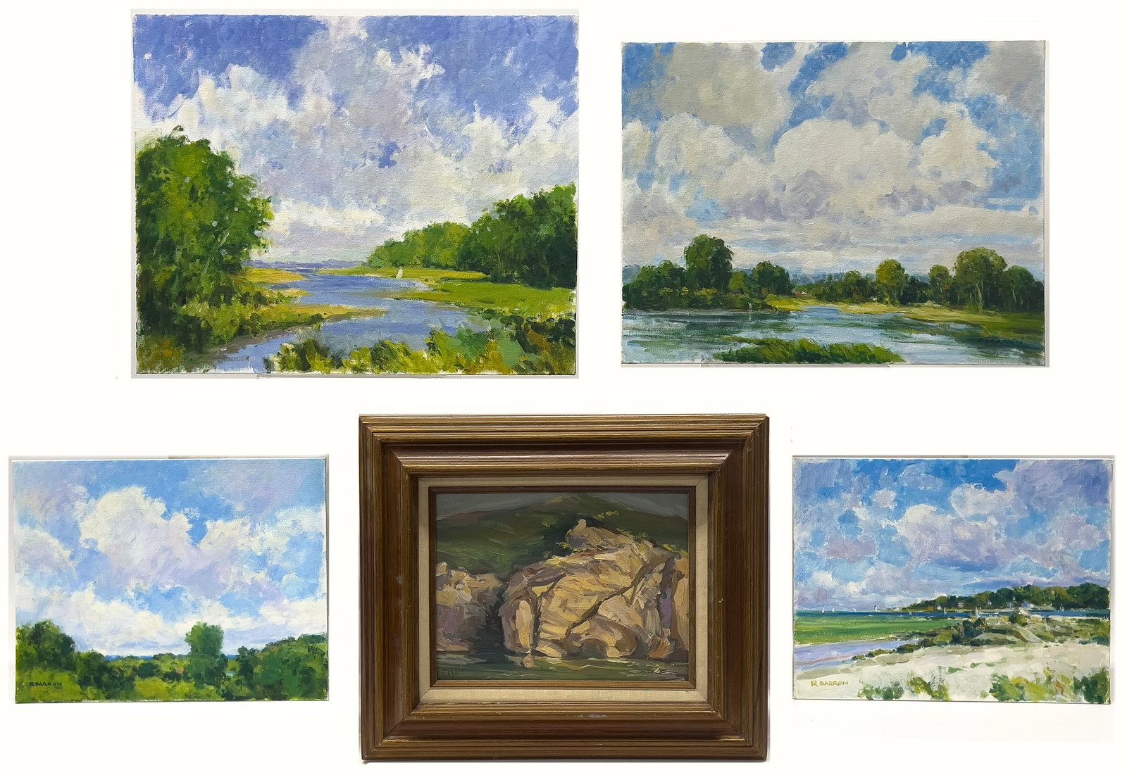 (on 5) ROGER BARRON (American/Boston/Rockport, 1938-2017) PAINTING (1 of 1)