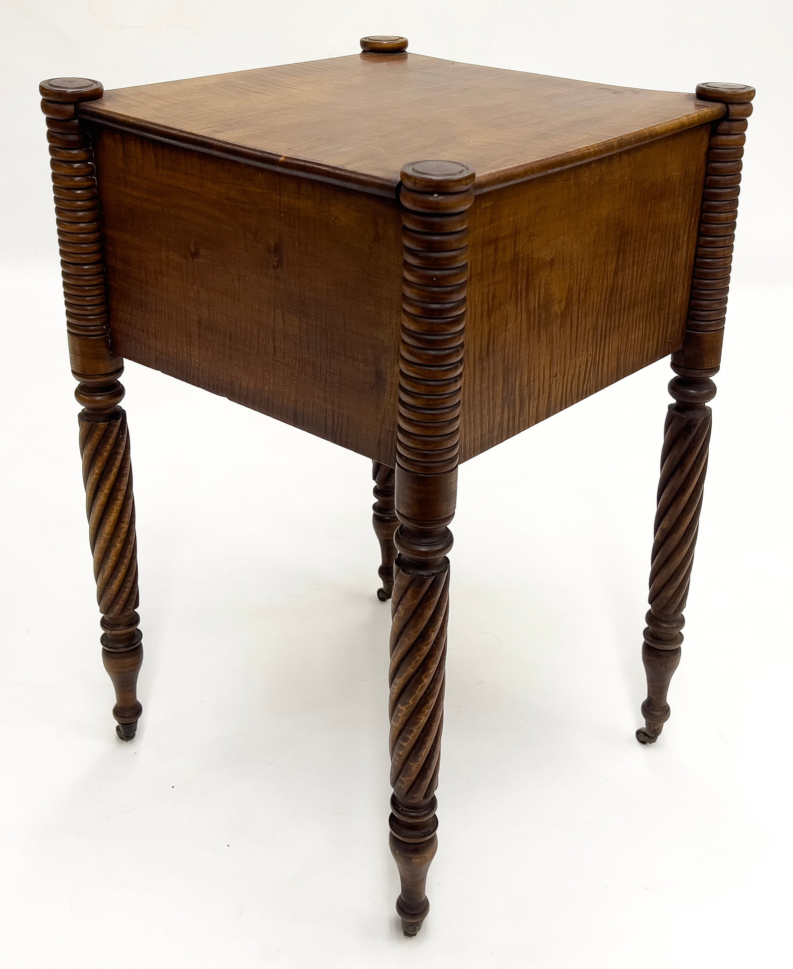 SHERATON BOLD TIGER MAPLE WORK TABLE - 3