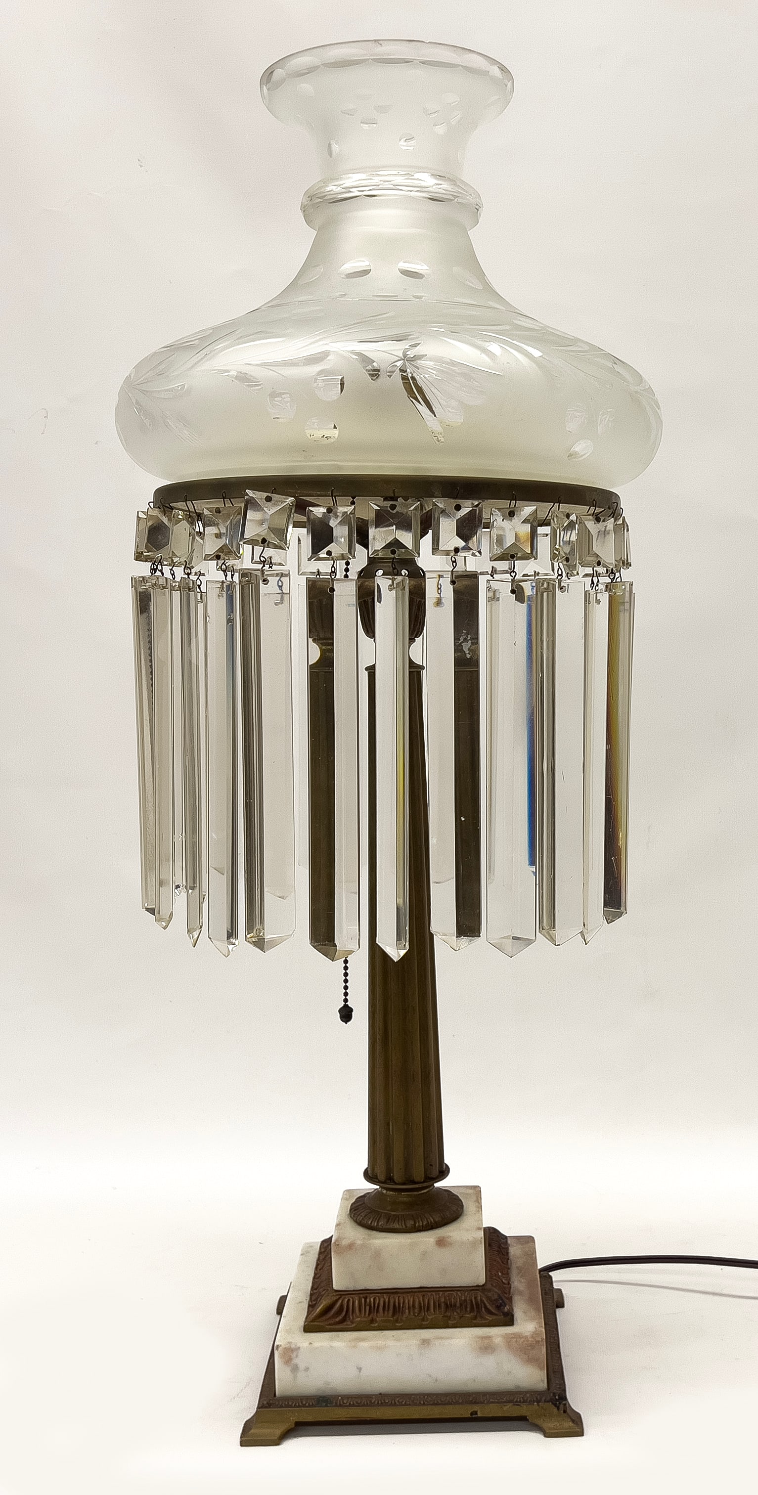 19TH C. MARBLE AND BRASS ASTRAL LAMP (1 of 1)