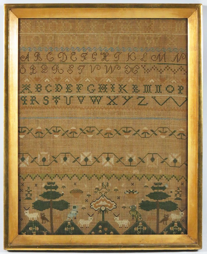 NEWBURY MASSACHUSETTS NEEDLEWORK SAMPLER Sep 08, 2013 CRN Auctions
