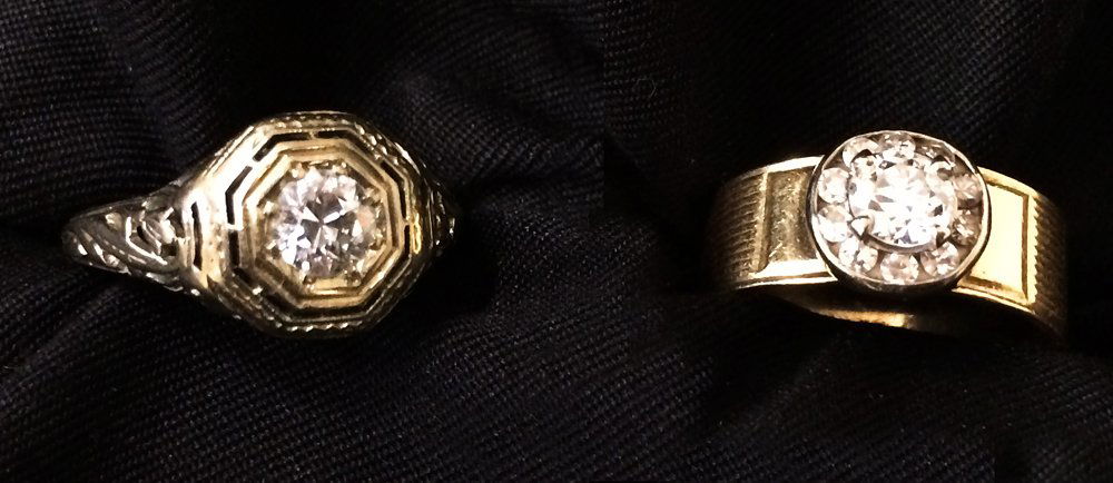 (2) DIAMOND AND GOLD RINGS (1 of 1)