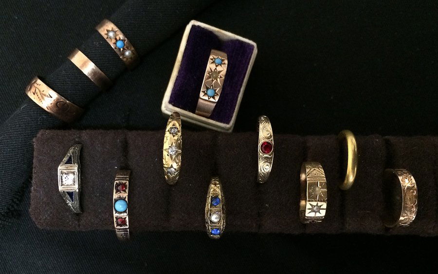 (12) GOLD BABY RINGS (1 of 1)