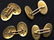 (2) PAIRS 18K GOLD CUFF LINKS - 2