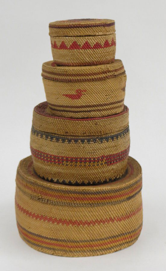 (4) STACK OF PACIFIC NORTHWEST TRINKET BASKETS (1 of 3)