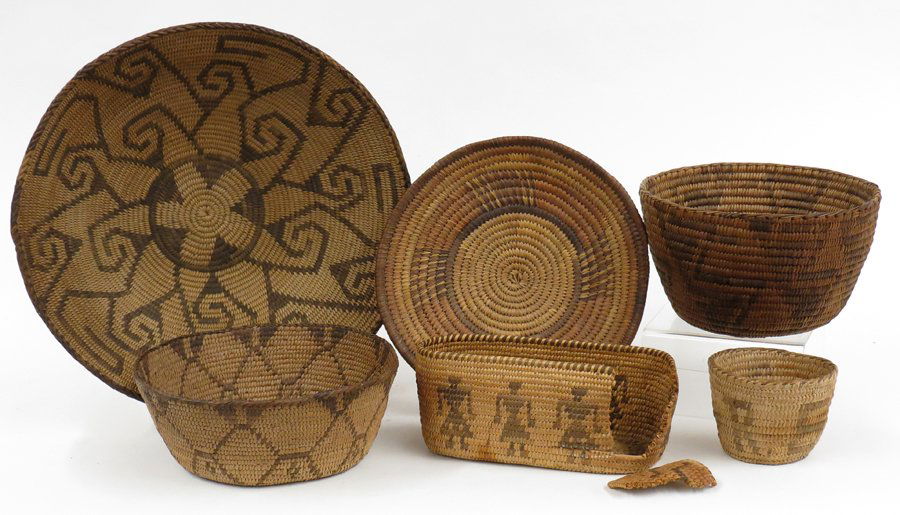 (6) SOUTHWEST COILED BASKETS (1 of 1)