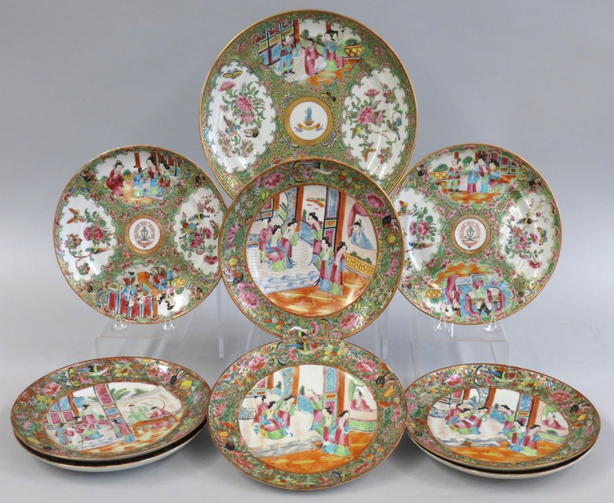 (on 9) CHINESE EXPORT PORCELAIN PLATES (1 of 2)