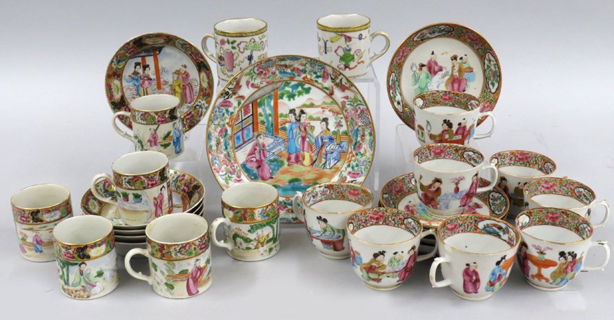 (on 27) SET OF (6) CHINESE EXPORT MANDARIN COFFEE (1 of 1)