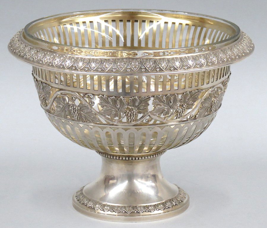 GERMAN 800 SILVER RETICULATED FRUIT BOWL (1 of 1)