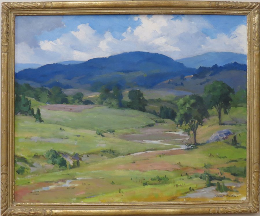 MARIAN PARKHURST SLOANE (American, 1876-1954): August sgn. l.r. Marian P. Sloane, o/c, 29 by 36 in., framed label on reverse: Grand Central Art Galleries, Inc. 15 Vanderbilt Ave. New York, NY/ with title and artist