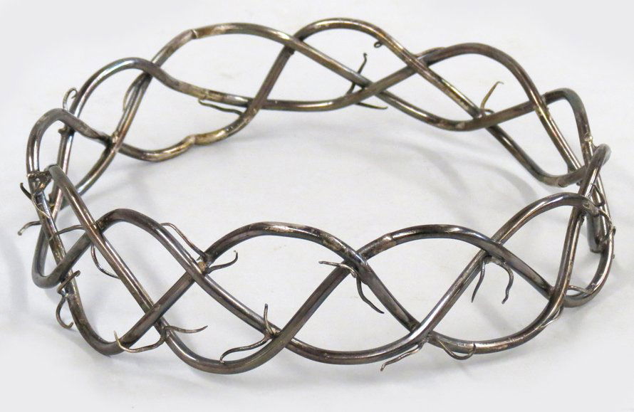 SPANISH COLONIAL SILVER CROWN OF THORNS (1 of 3)