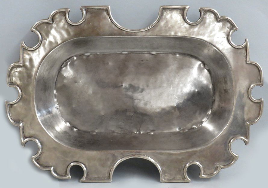 SPANISH COLONIAL SILVER LARGE SHAVING BASIN (1 of 3)