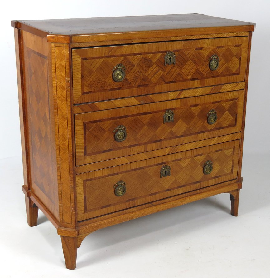 SWEDISH NEOCLASSICAL MARQUETRY COMMODE (1 of 1)