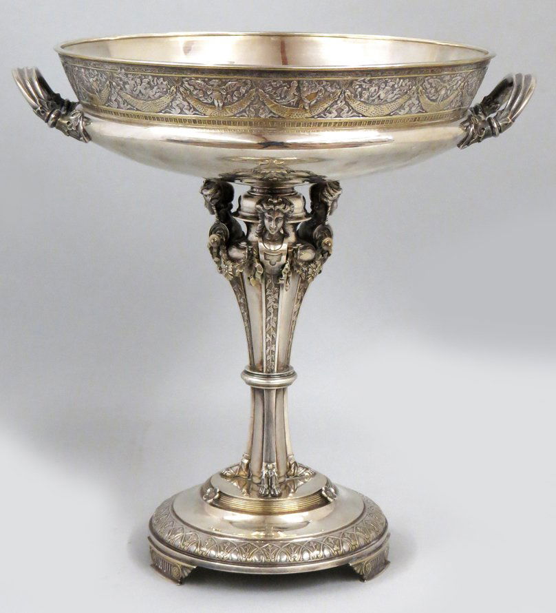 GORHAM STERLING SILVER CLASSICAL FIGURAL TAZZA (1 of 5)