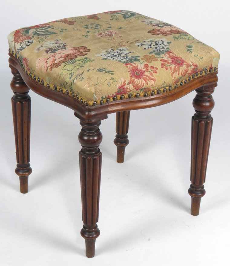 GEORGE III MAHOGANY STOOL (1 of 1)