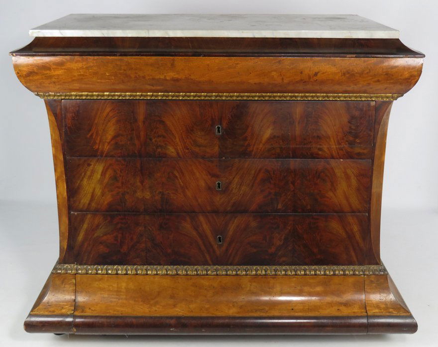 BIEDERMEIER CLASSICAL MARBLE-TOP COMMODE (1 of 1)