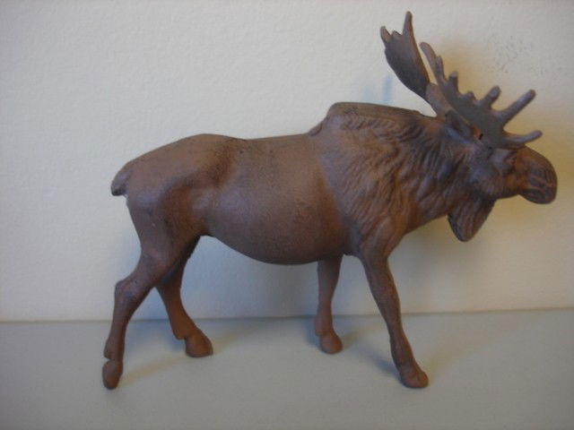 Cast Iron Elk Figurine: Antique Cast Iron Elk Figurine Dimensions 12" by 10" Tall