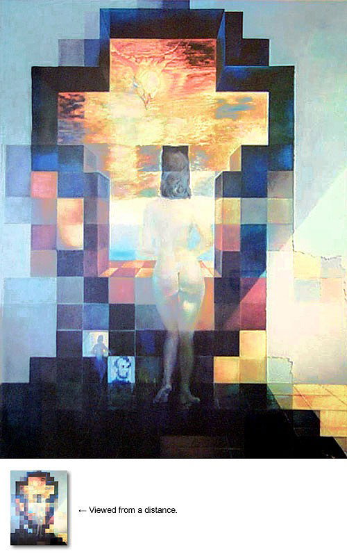Salvador Dali - LINCOLN IN DALI VISION- Unframed: This is a Salvador Dali titled "Homage to Lincoln Dalivision". It's complete title is "Gala Contemplating the Mediterranean Sea Which at Twenty Meters Becomes the Portrait of Abraham Lincoln". Made on