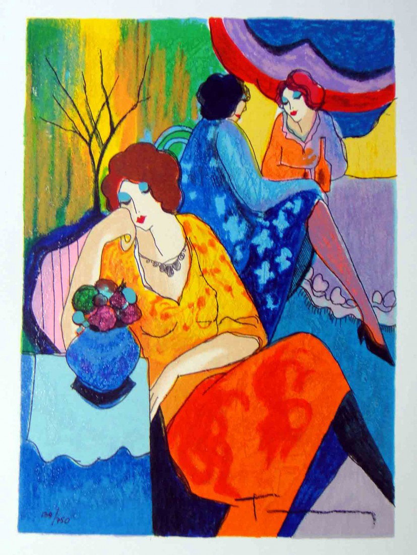 Itzchak Tarkay "Quiet Aftern" Serigraph Signed/Num: Itzchak Tarkay "Quiet Afternoon" Serigraph Signed/Numbered with Certificate of Authenticity. Edition Number: 139/750 Edition Size: 750 Paper Size: Approximate 14" x 11"