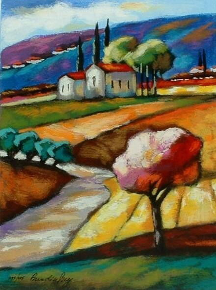 Slava Brodinsky "Homestead Charm" Serigraph on Pap: Slava Brodinsky "Homestead Charm"Serigraph on Paper.13" x 9" w120 Condition Report Mint w120. Signed by Artist.