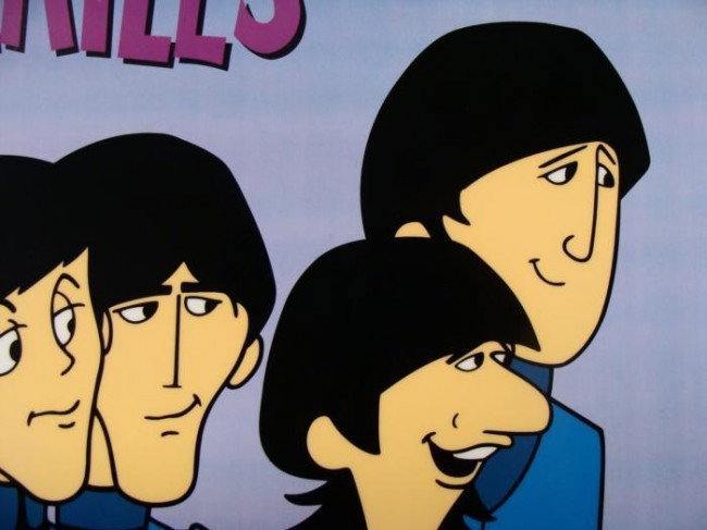 Beatles Cartoon Ltd Ed Sericel Animation Cel -Lov: This animation sericel features John, Paul, George, and Ringo as inspired by their Saturday morning cartoon series The Beatles. size 13.5 x 13.5. Includes Certificate of Authenticity.