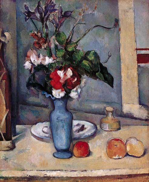Paul Cezanne Still life with a blue vase.: Paul Cezanne Still life with a blue vase. size 12 x 14.