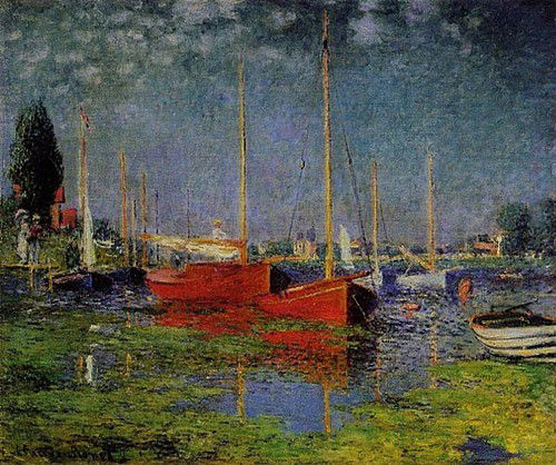 Claude Monet Pleasure Boats at Argenteuil .: Claude Monet - Pleasure Boats at Argenteuil 1875 Reproduction. Edition size. Open . size. 14 x 12.