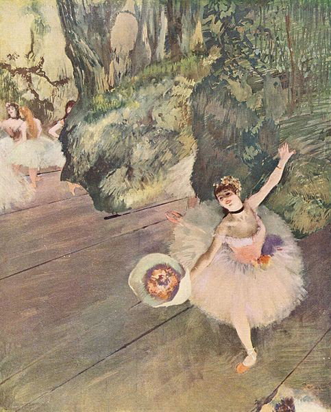 Edgar Degas "Dancer with a Bouquet of Flowers": Dancer with a Bouquet of Flowers (Star of the Ballet), 1878. Edition size.Open. size.12 x 14.
